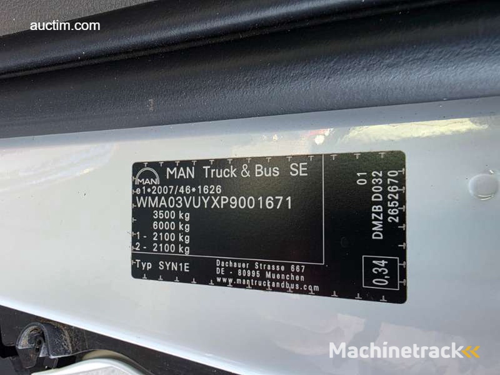 MAN TGE 3.180 2022 Gesloten bestelwagen