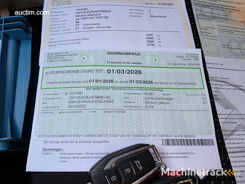 Maxus eDeliver3 2020 Gesloten bestelwagen