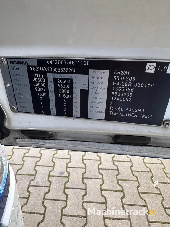 Scania R450 Hydro systeem voor kipper en Walkingfloor/ 9 Tons vooras