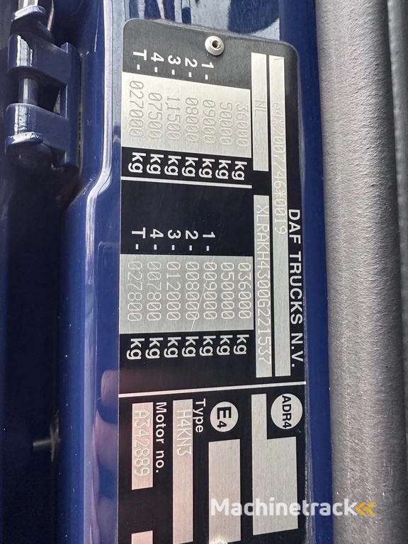 DAF XF 530 FAK met 30t Nch systeem/Intarder