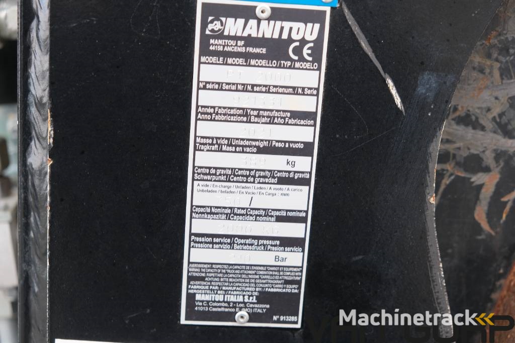 Manitou PT 2000 Lier seilwinde winch winde