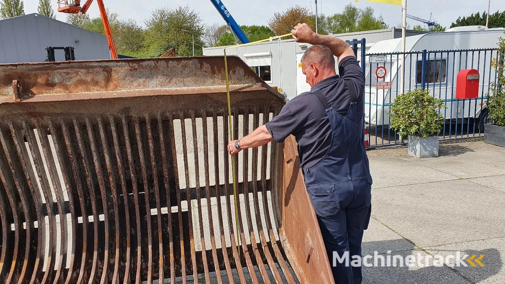 Zeer zware puinbak dubbele Caterpillar aansluiting