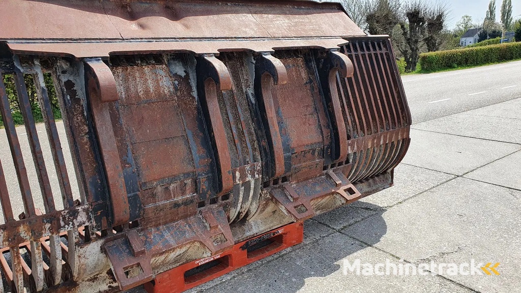 Zeer zware puinbak dubbele Caterpillar aansluiting