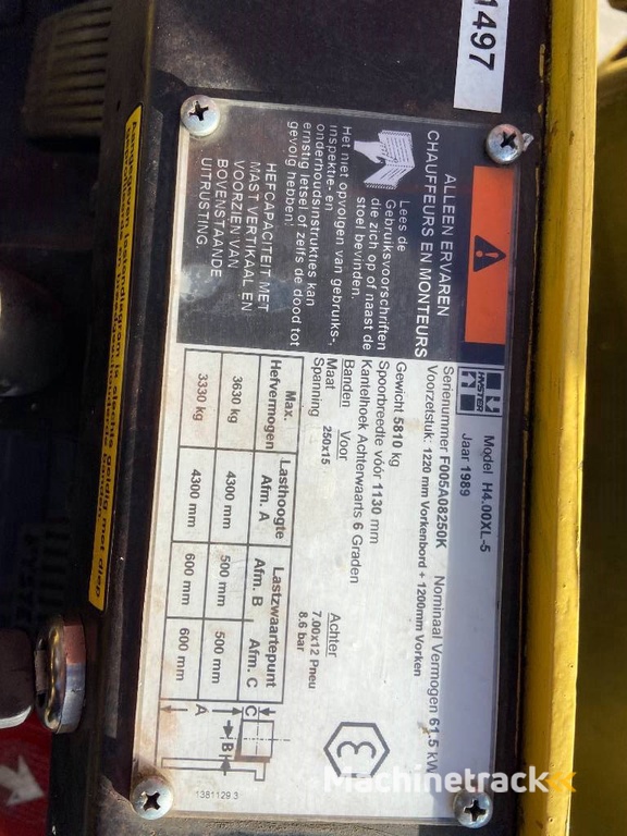 Hyster H 4.00 XL-5 4000kg LPG heftruck