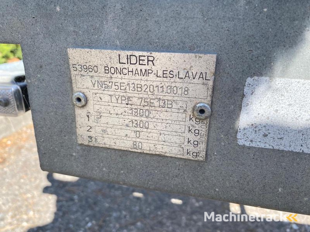 LIDER 75E13B Remorque Porte Voiture