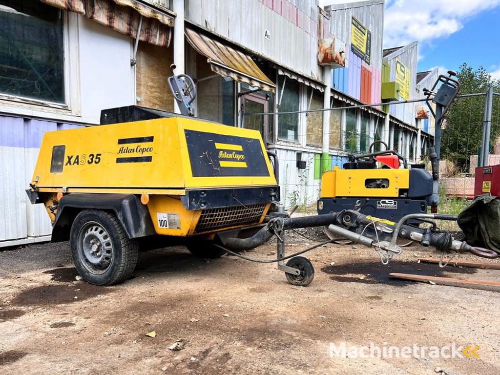 Atlas-Copco XAS-35-COMPRESSEUR-9BAR-SUR-REMORQUE-NET-DE-TVA-