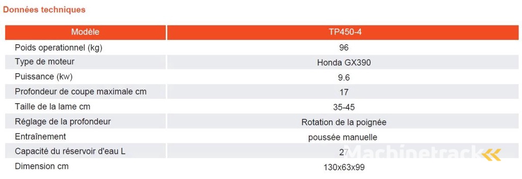 Spatmat Scie à sol SPATMAT TF450
