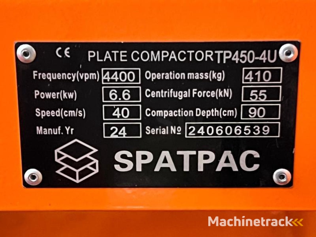 Spatmat Plaque vibrante compacteur à main 450Kg NEUVE SPATMAT TP450