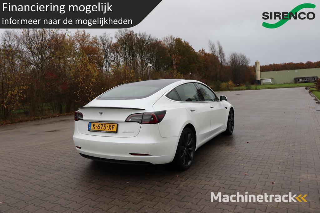 Tesla Model 3 Performance AWD 75 kWh enhanced autopilot 462 pk dual motor 360 cam memory seats panodak