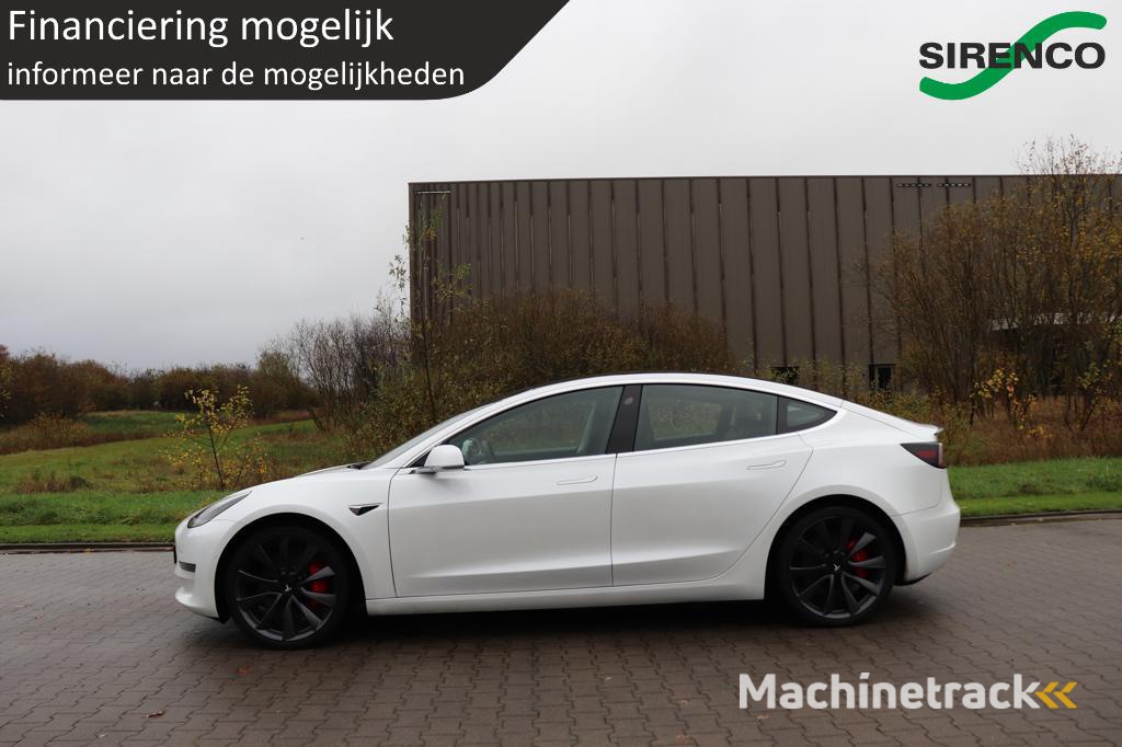Tesla Model 3 Performance AWD 75 kWh enhanced autopilot 462 pk dual motor 360 cam memory seats panodak