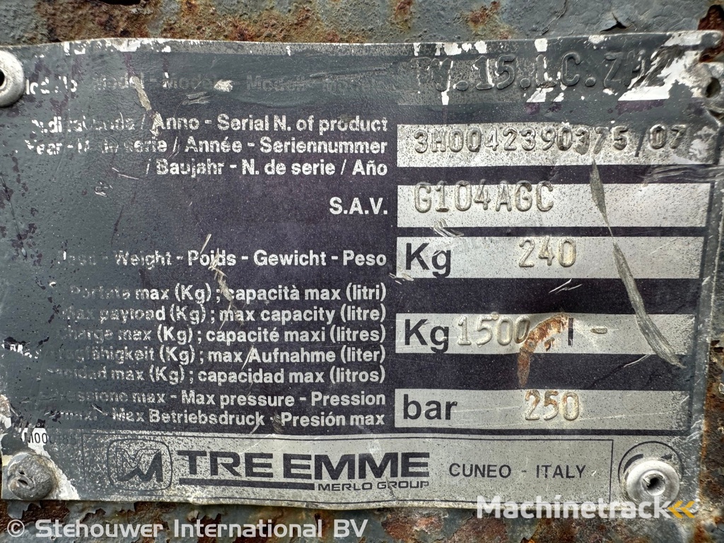 Tre Emme jib met lier Treemme FV.15.LC.ZM2 Merlo verreiker