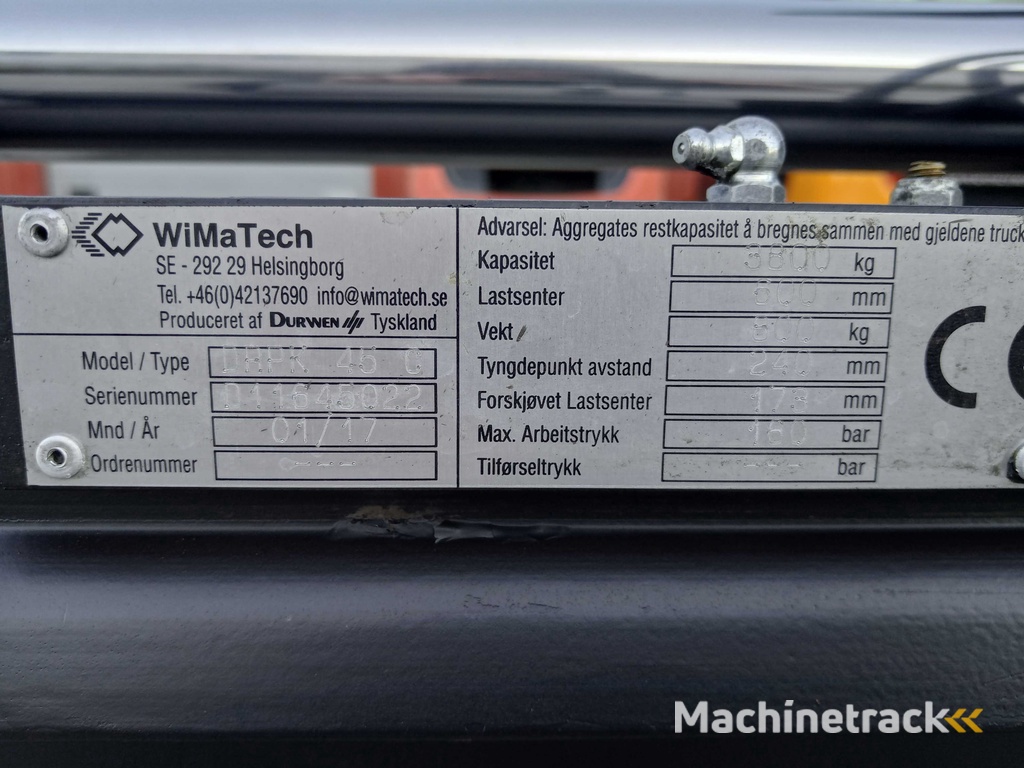 Durwen DRPK 45C 3 pallets, year 2017