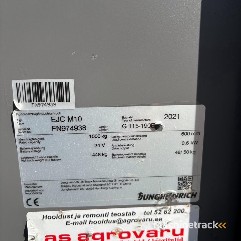 Jungheinrich EJC M10 190E 1150 mm