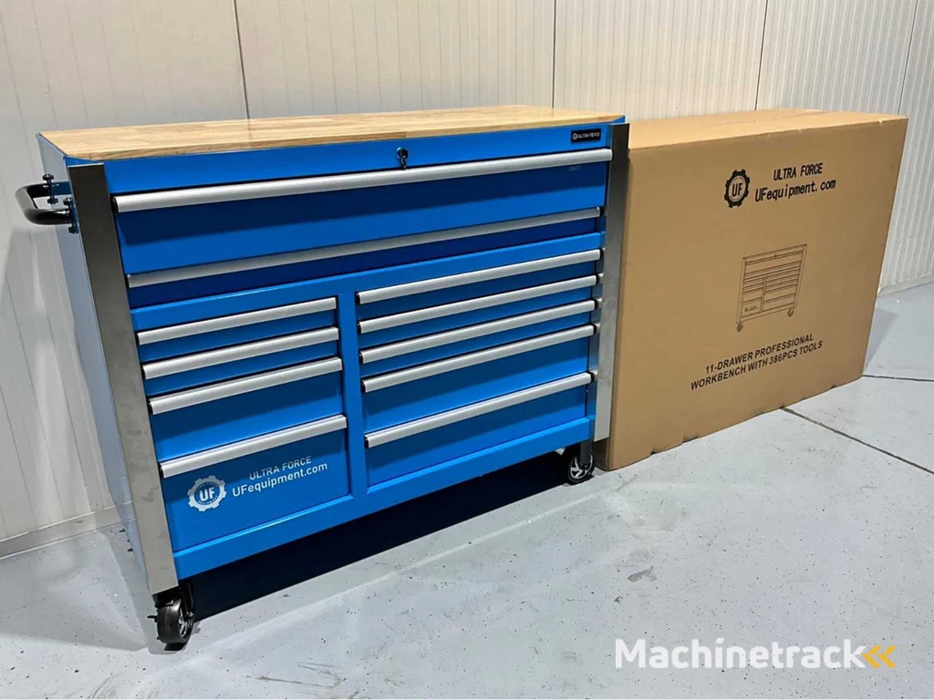 Ultra Force Equipment Gereedschapswagen 11 laden, 386 pcs gereedschap, softclose