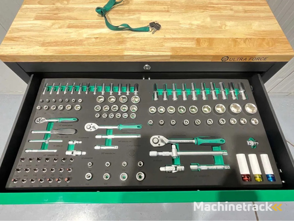 Ultra Force Equipment Gereedschapswagen 7 laden gevuld met 269 pcs gereedschap, softclose