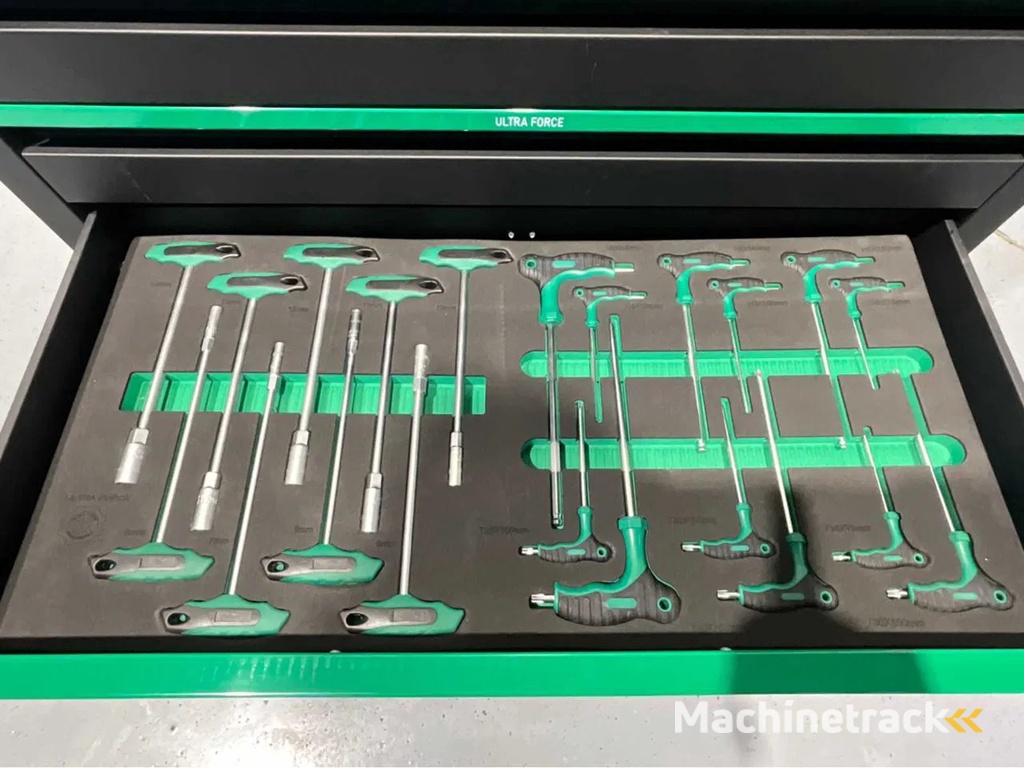 Ultra Force Equipment Gereedschapswagen 7 laden gevuld met 269 pcs gereedschap, softclose