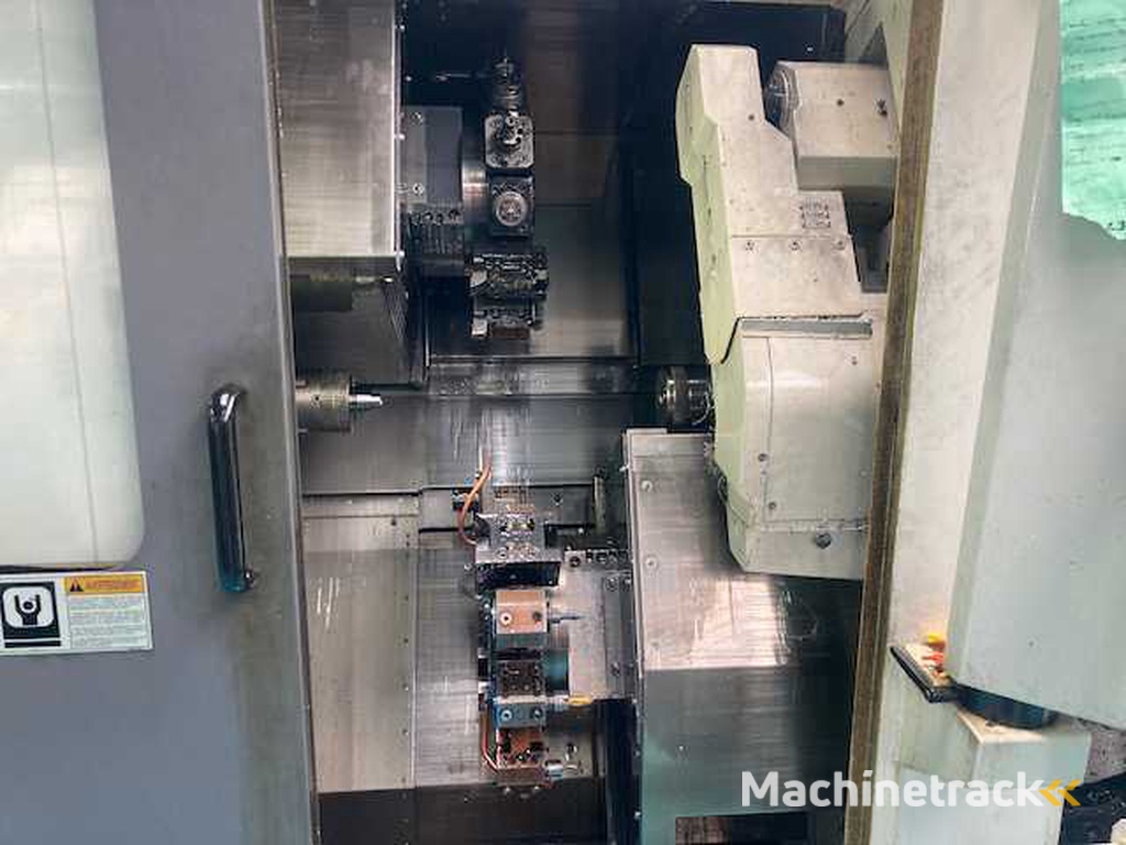 NAKAMURA-TOME WT100 Doppelrevolver-Doppelspindel-CNC-Drehmaschine