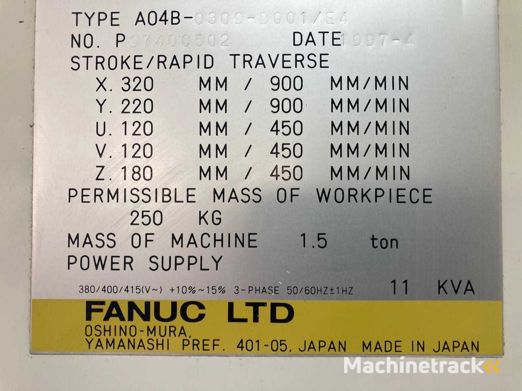 FANUC ROBOCUT a-OC FANUC Robocut draadvonkmachine
