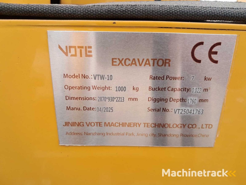 VOTE - VTW-10 - Mini-Excavator - 2025