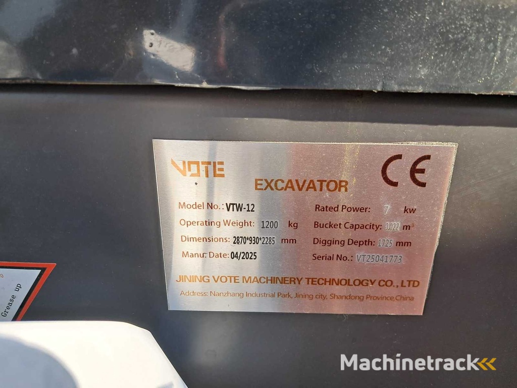VOTE - VTW-12 - Mini-Excavator - 2025