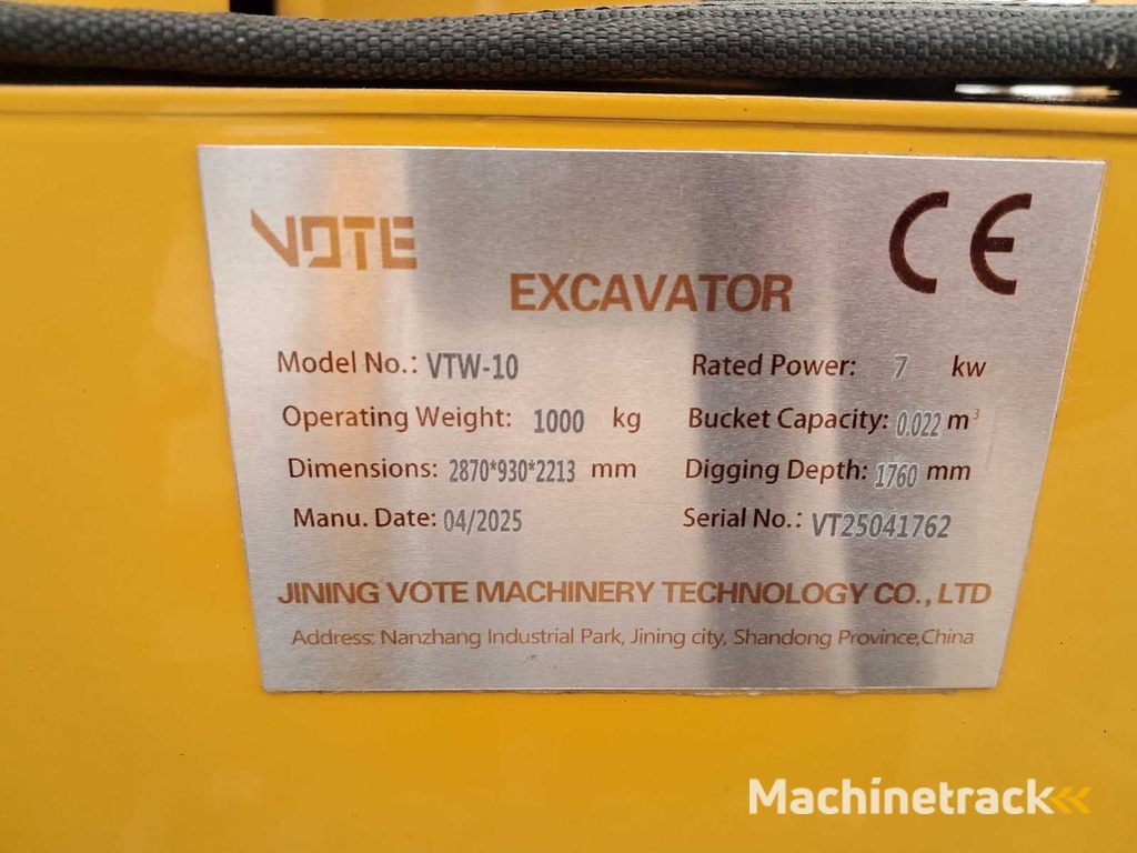 VOTE - VTW-10 - Mini-Excavator - 2025