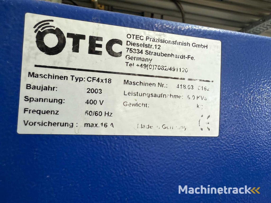 OTEC CF 4X18 Massa Slijpmachine - 2003
