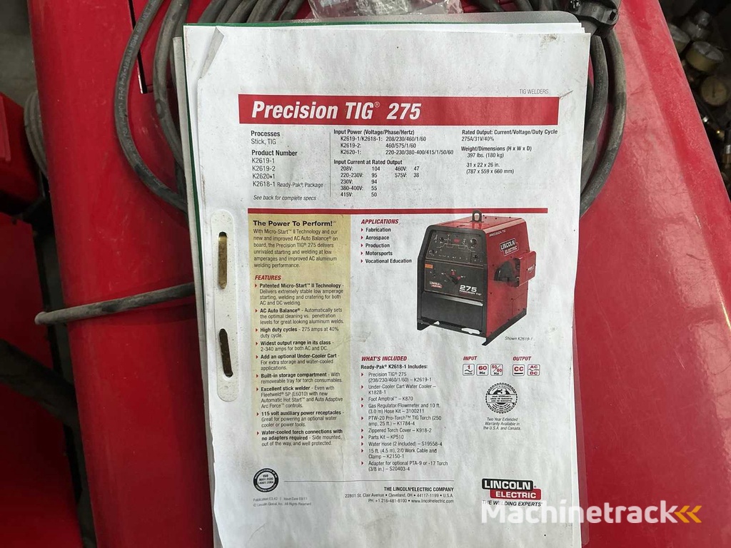 Lincoln Electric 275 Precision Tig Welding Machine