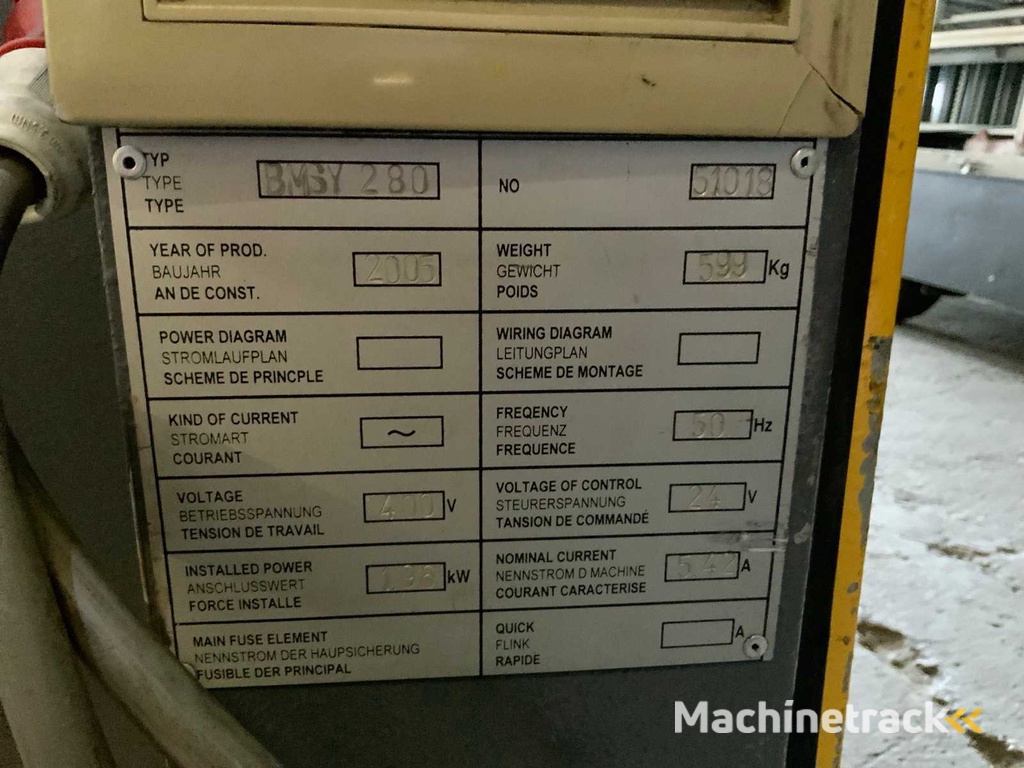 Bemak BMSY 280 horizontale bandzaagmachine