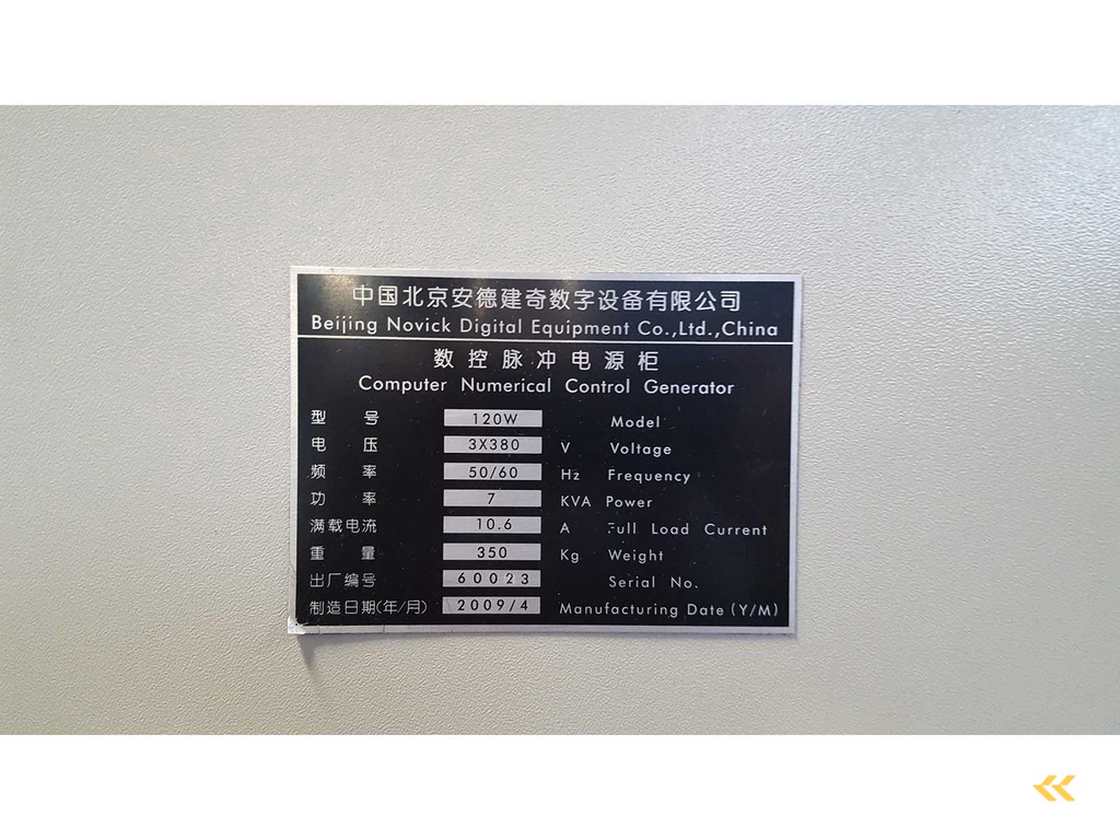 NOVICK AW 510 EDM erosion