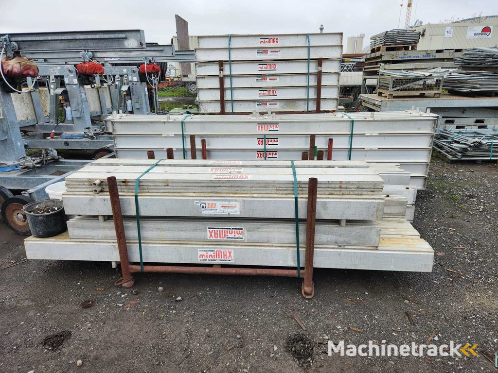 miniMAX Schalungssystem – Komplettposten Träger & Zubehör – Doppelträger & Einschubträger – 100x Kemmstücke – Bau & Schalungstechnik