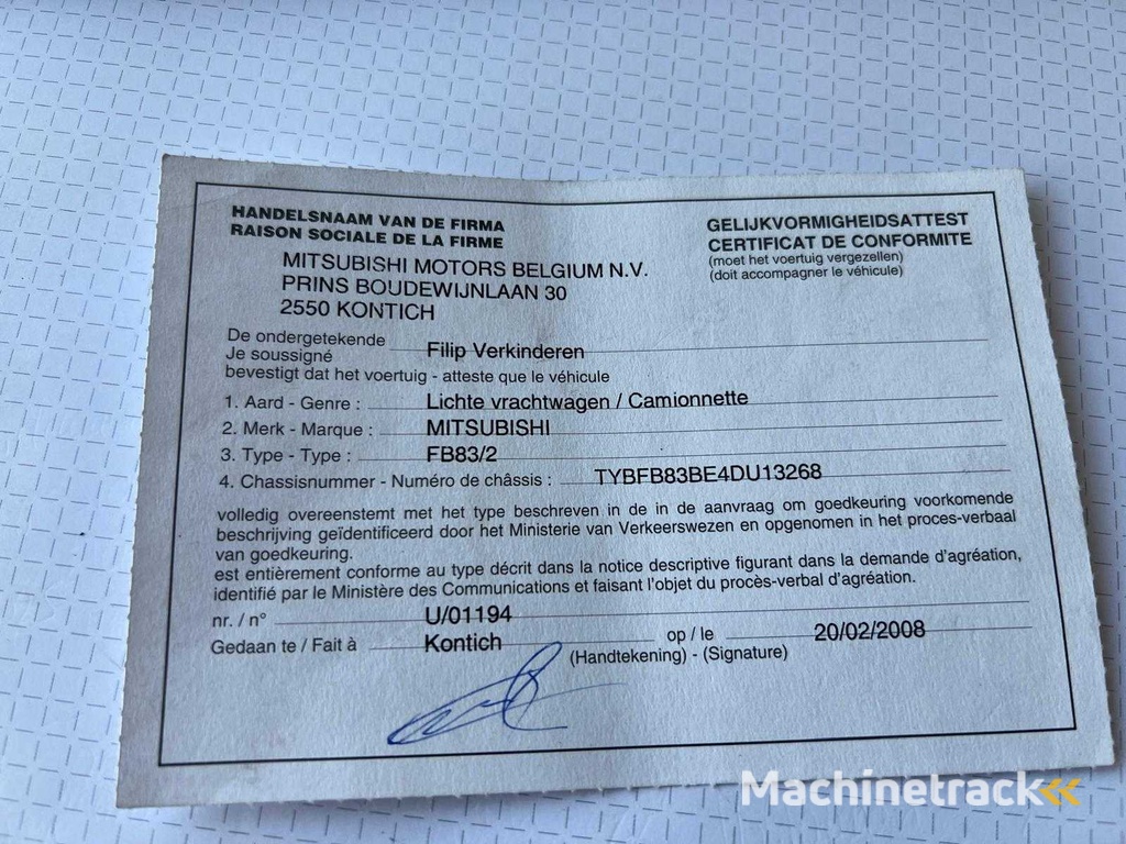 Mitsubishi - FB832/2 - Kastenwagen