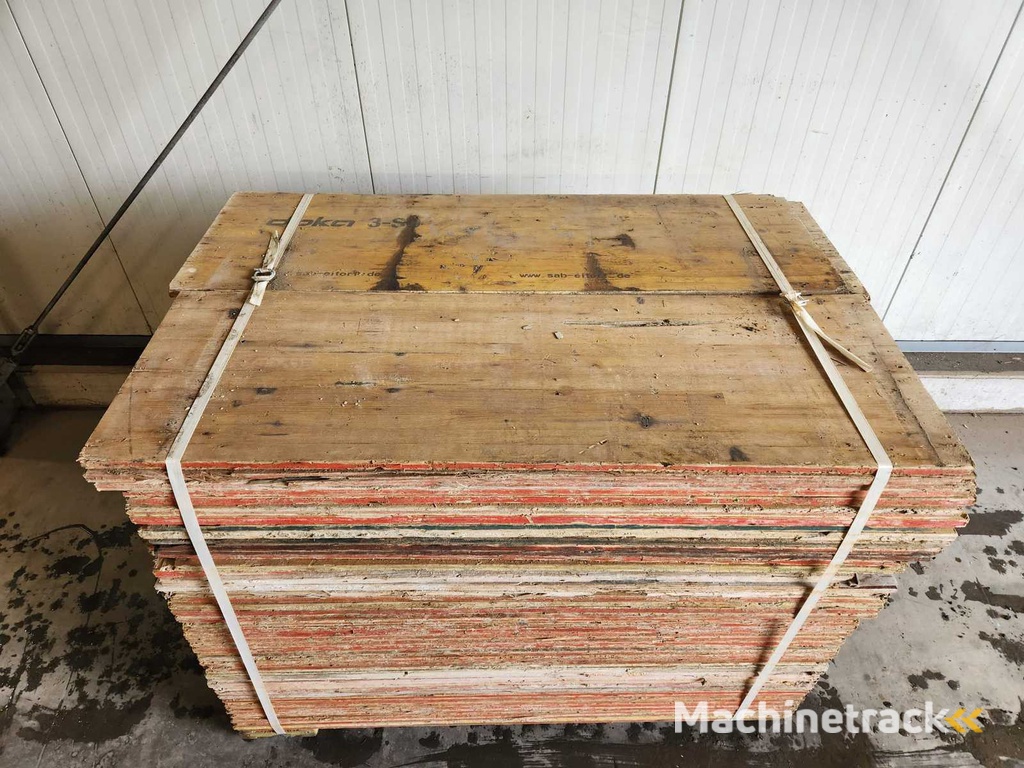 100x Wooden formwork planks/scaffolding planks 1.50x0.50m