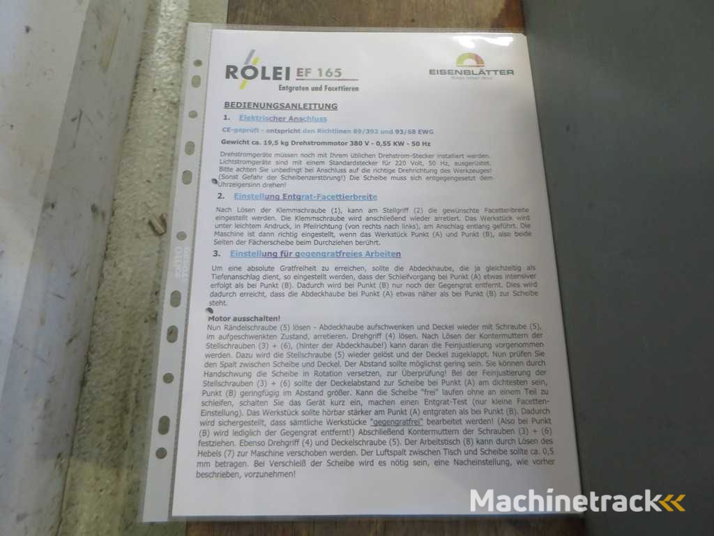 ROLEI EF 165 Entgratmaschine