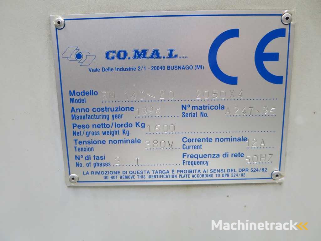 CO. MA. L RM 140/20 Plaatwerk buigmachine