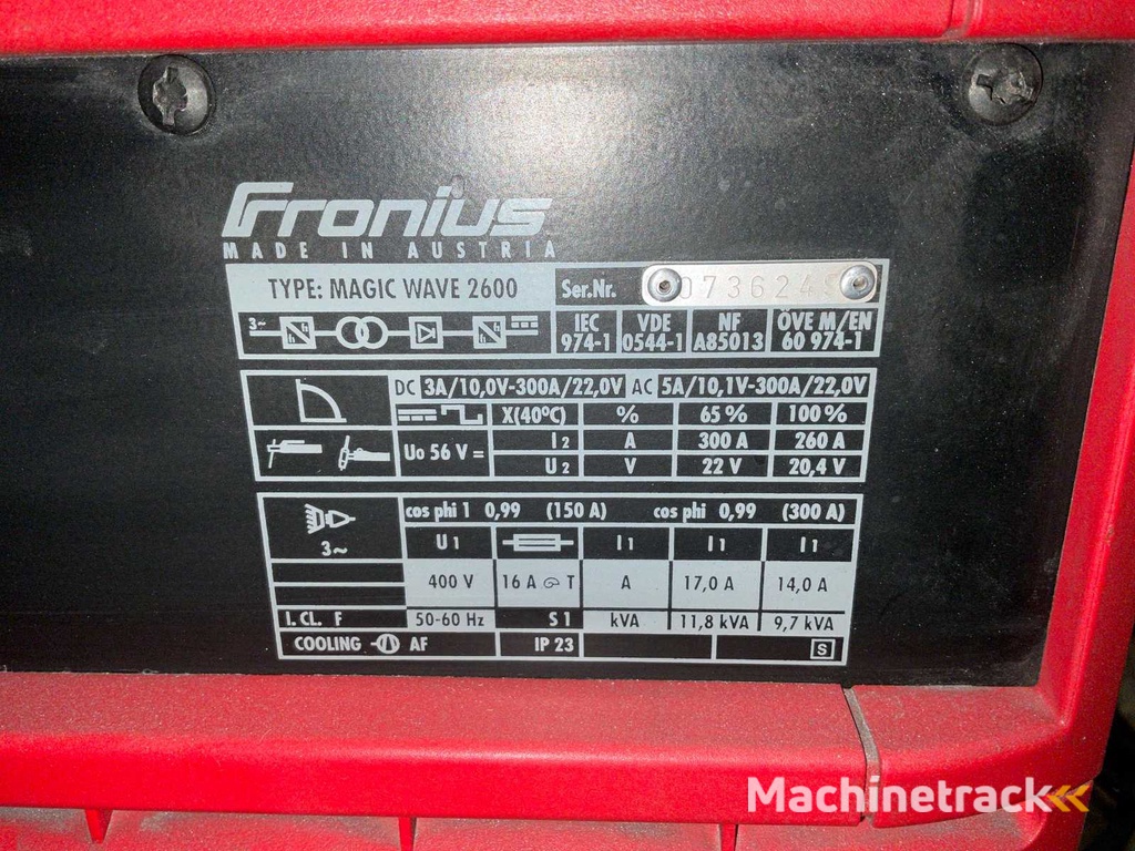 Fronius Magic Wave 2600 TIG welding machine