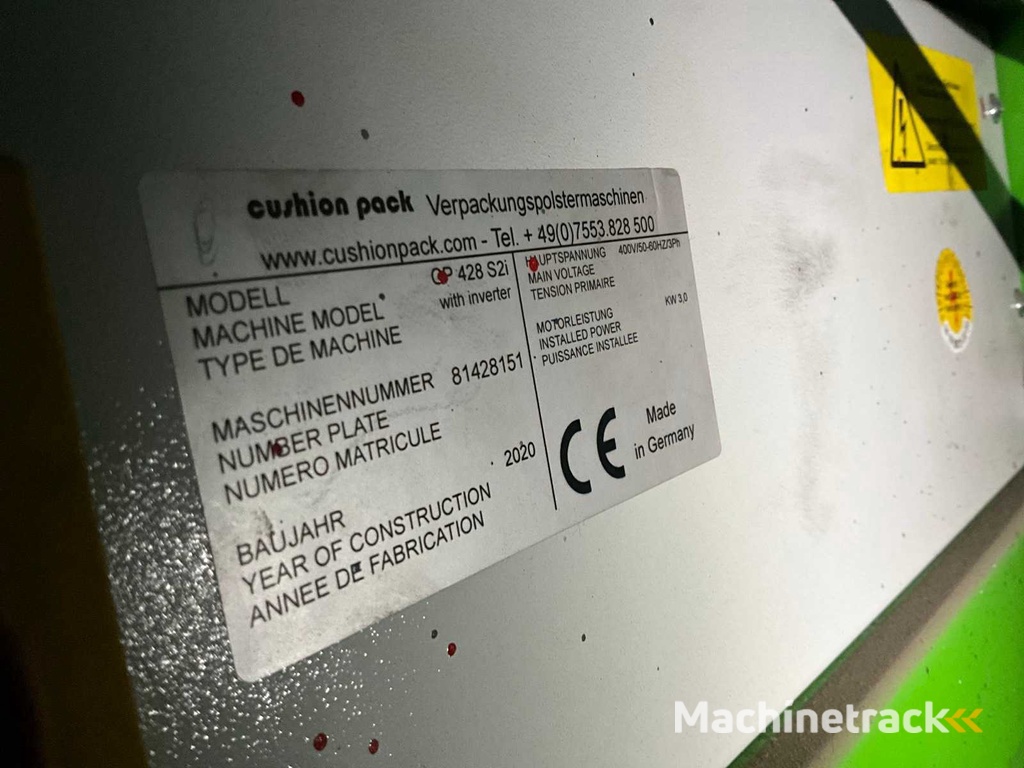 2020 Cushion Pack CP 428 S2i cardboard shredder