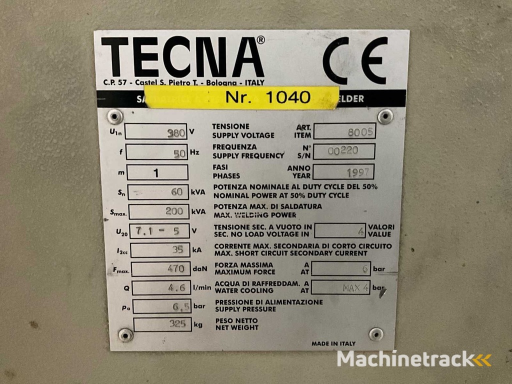 1997 Tecna Punktschweißmaschine
