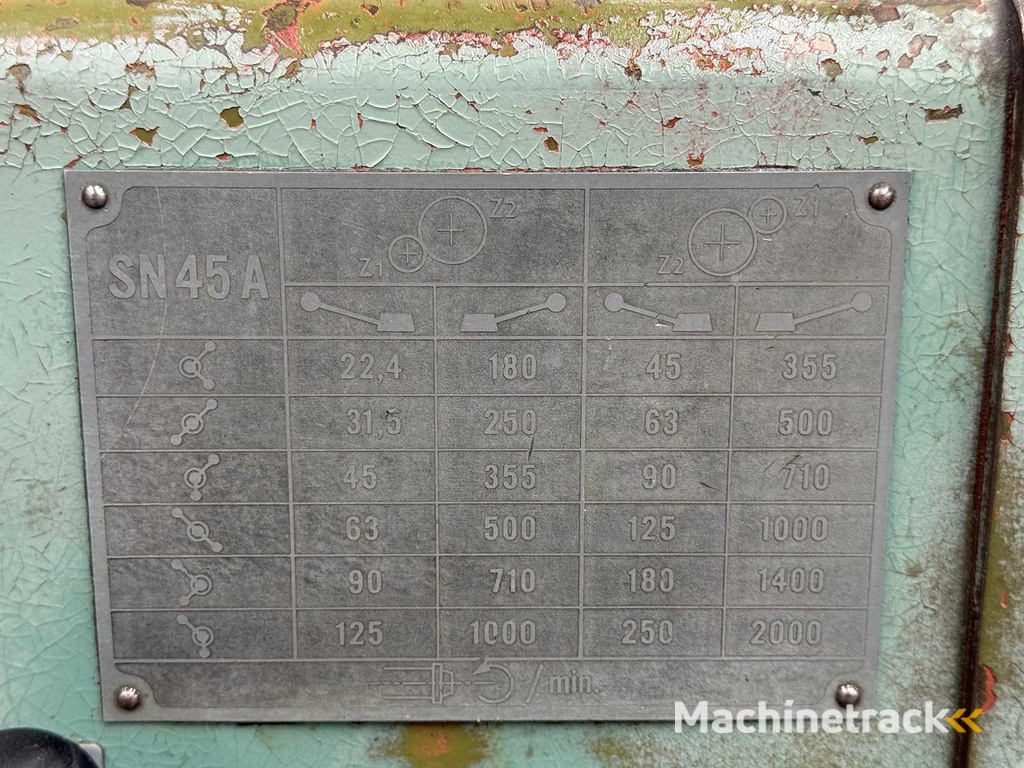 Tos - SN 45A - Centre lathe