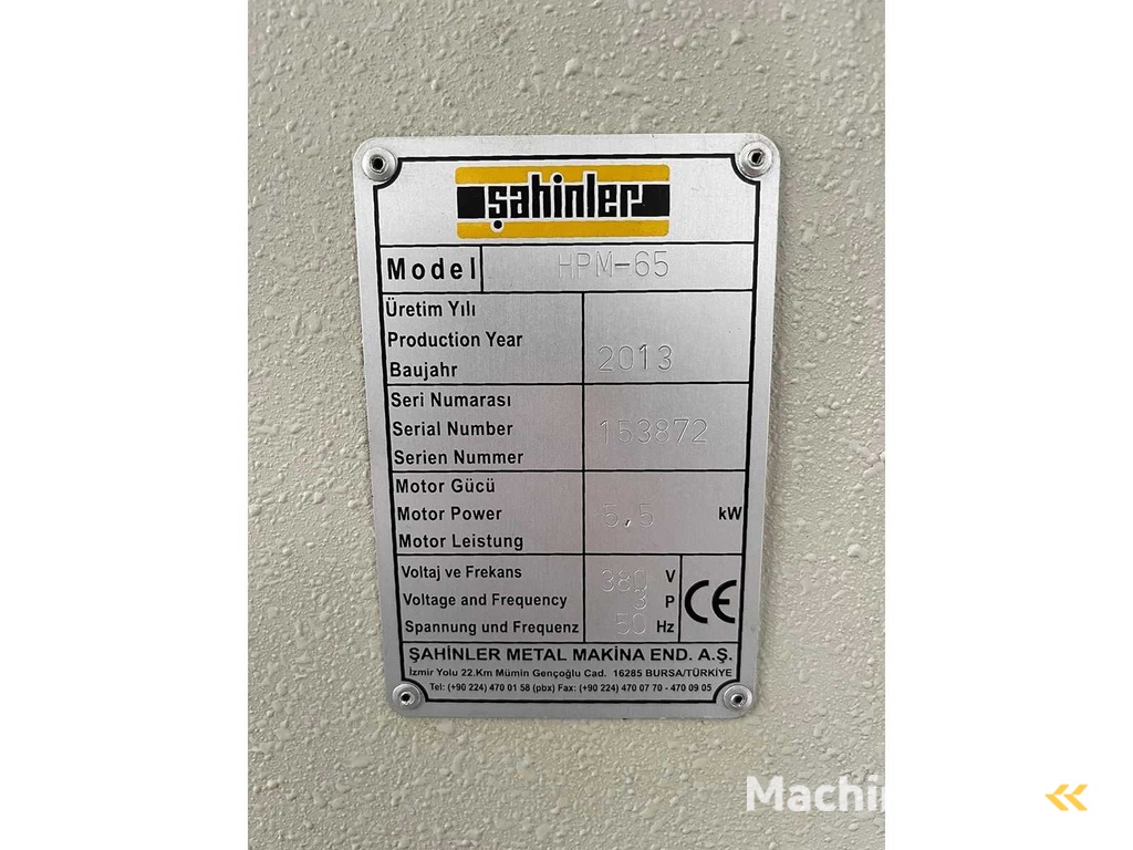 Sahinler - HPM 65 - Punch machine - 2013