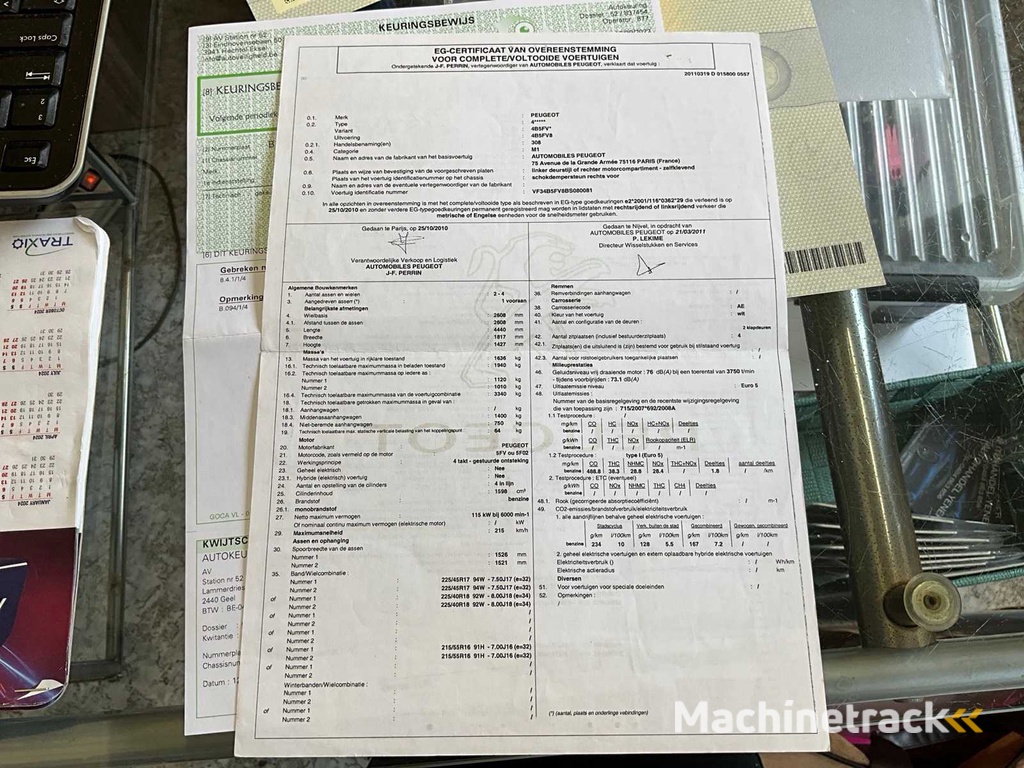 2011 Peugeot 308 Personenauto