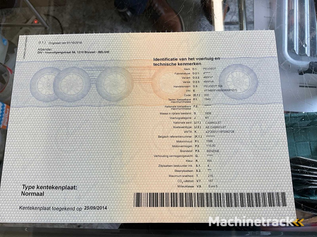 2011 Peugeot 308 Personenauto