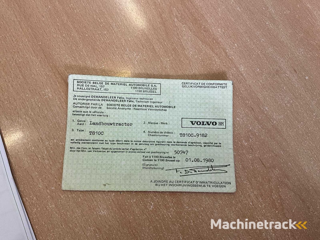 1980 Volvo BM T810C - agricultural tractor