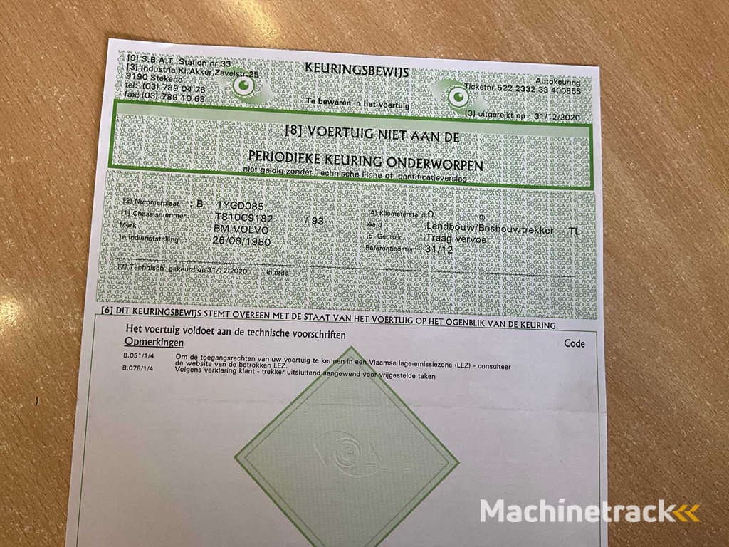 1980 Volvo BM T810C - agricultural tractor