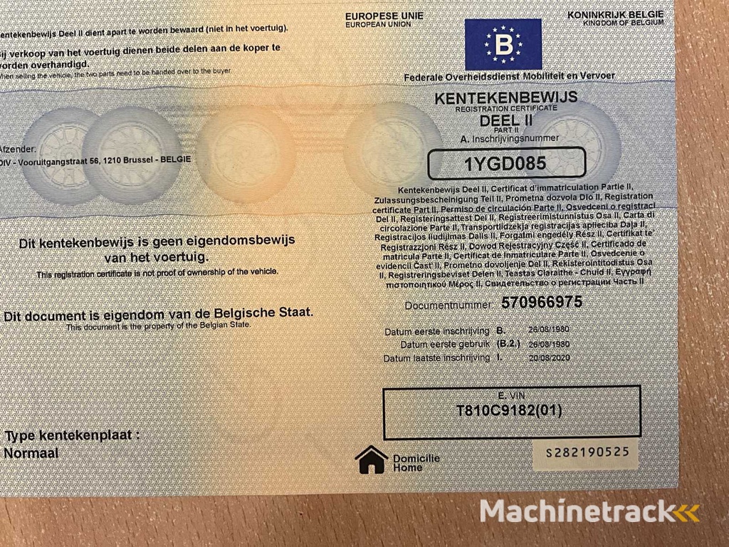 1980 Volvo BM T810C - agricultural tractor