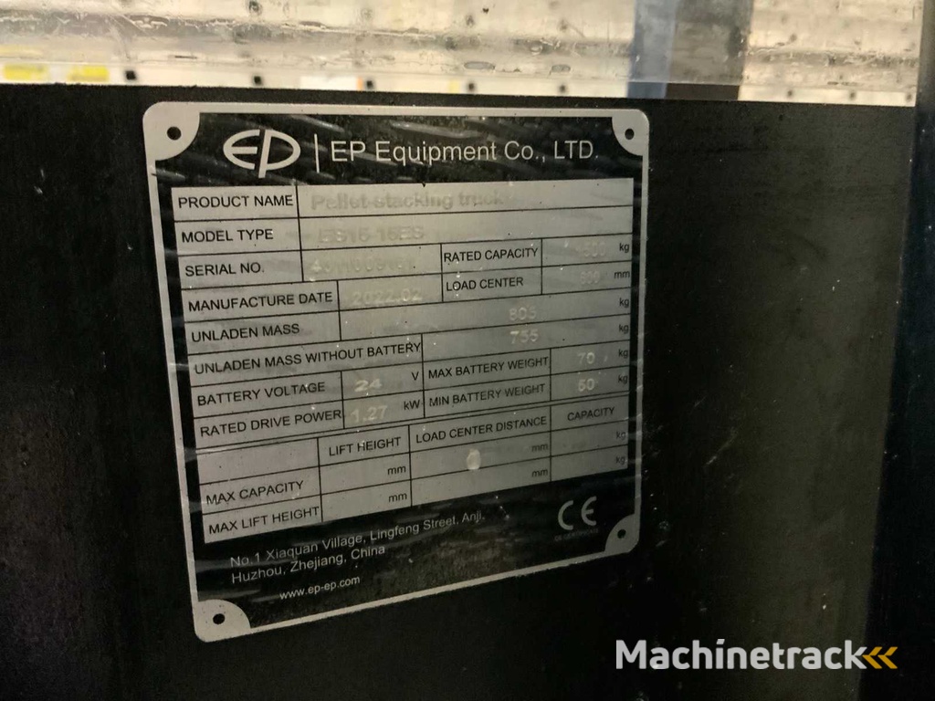 2022 EP ES15-15ES Stapelaar