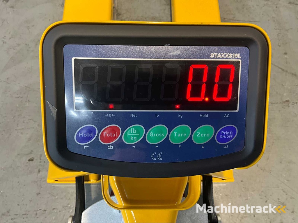 RTE - TPO 2550 5852 - Hand hydraulic pallet truck with weighing function, 2500 kg lifting capacity