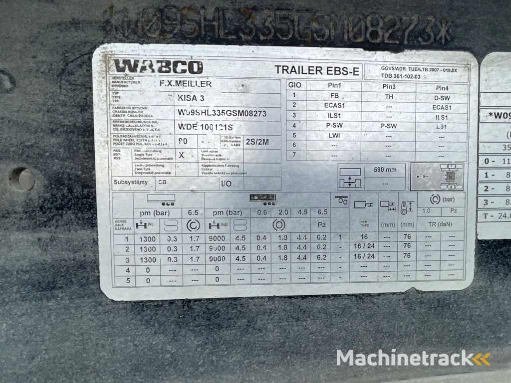 Meiller - 2016 - KISA 3 Kipper Dump Trailer - Oplegger