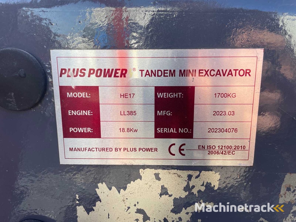 Plus Power - HE17 - Mini-Excavator - 2023