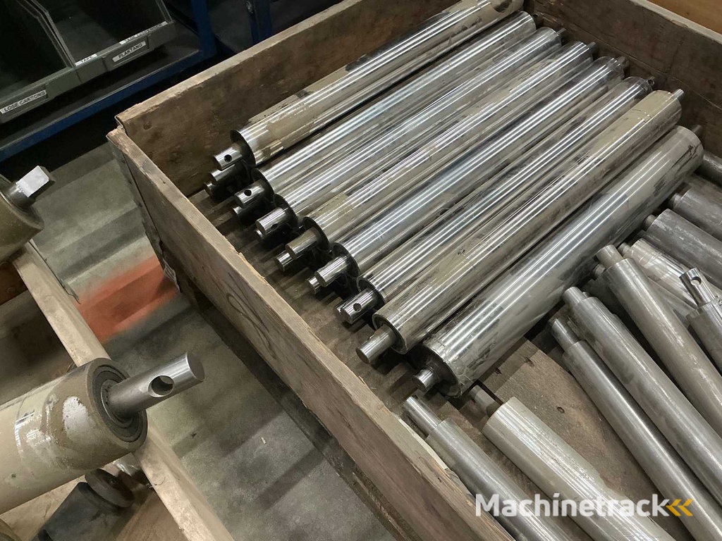 Partij draagrollers en rolbaanonderdelen