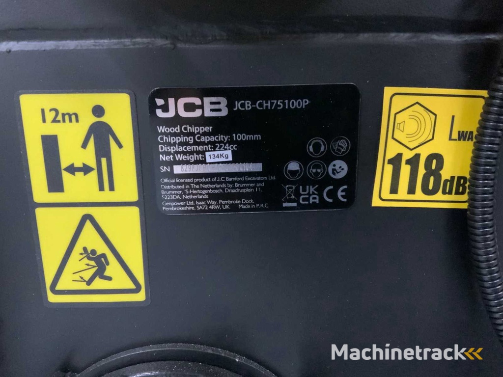 JCB - CH75100P - Wood chipper, chipping capacity 100 mm, 2025